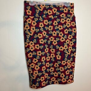 LuLaRoe Cassie Small Floral Print Pencil Skirt
